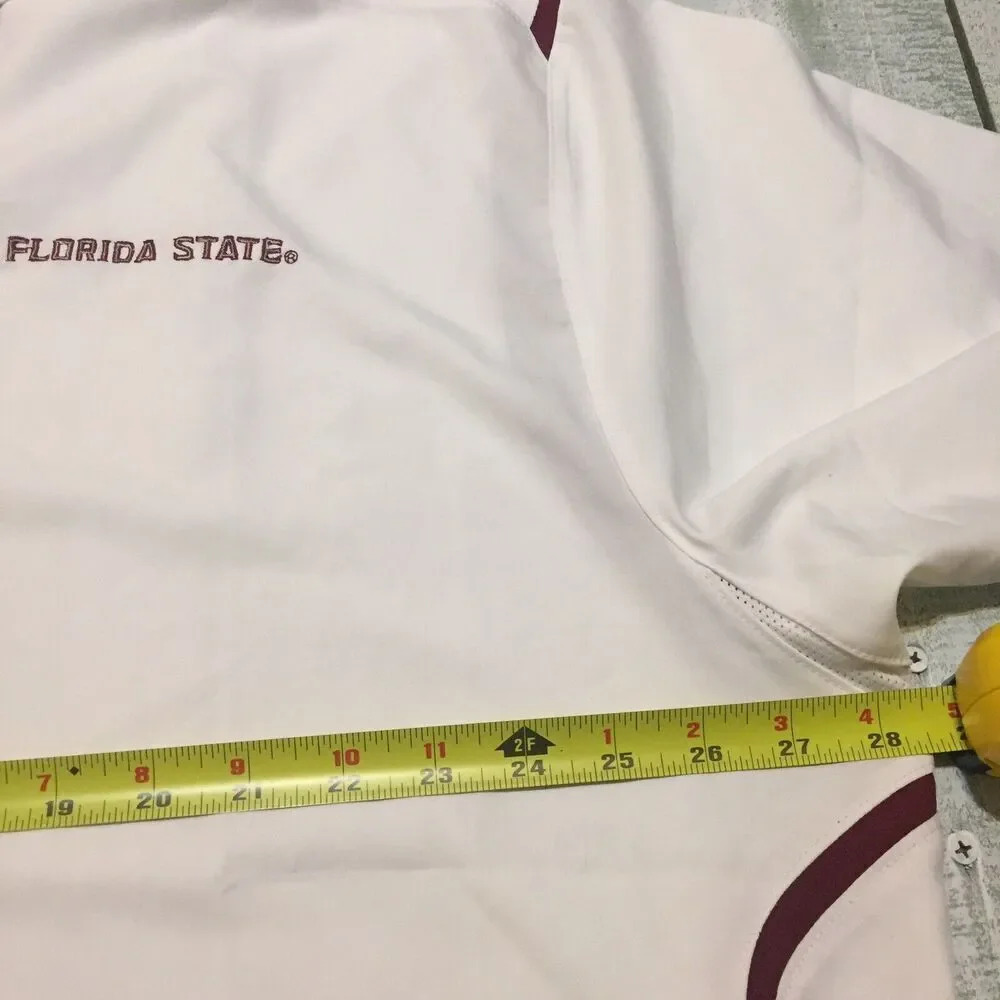 Florida State Seminoles Nike Fit Polo Men's Size XXL White/Burgundy FSU Football